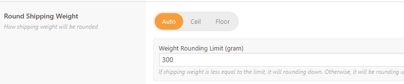 round shipping weight auto plugin ongkir