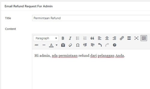 email refund to admin