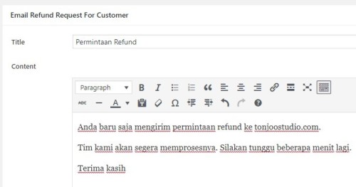 email refund to customer