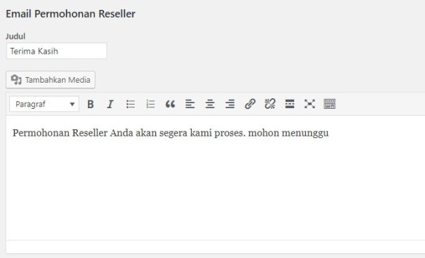 email permohonan reseller